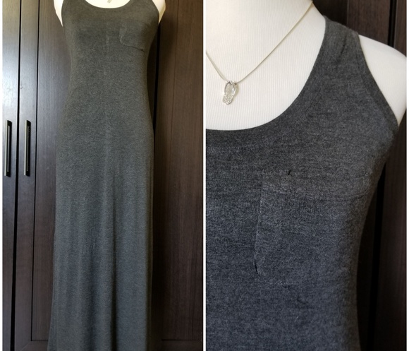 Matty M Dresses & Skirts - MATTY M Gray Maxi Dress